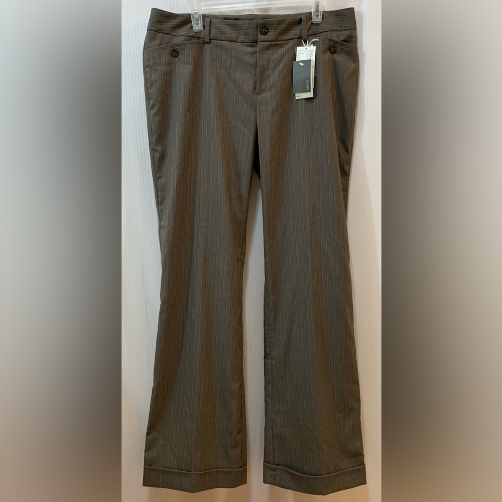 Mexx Ladies Dress Pants Pinstripe Wide Leg w/ Cuff Size 14